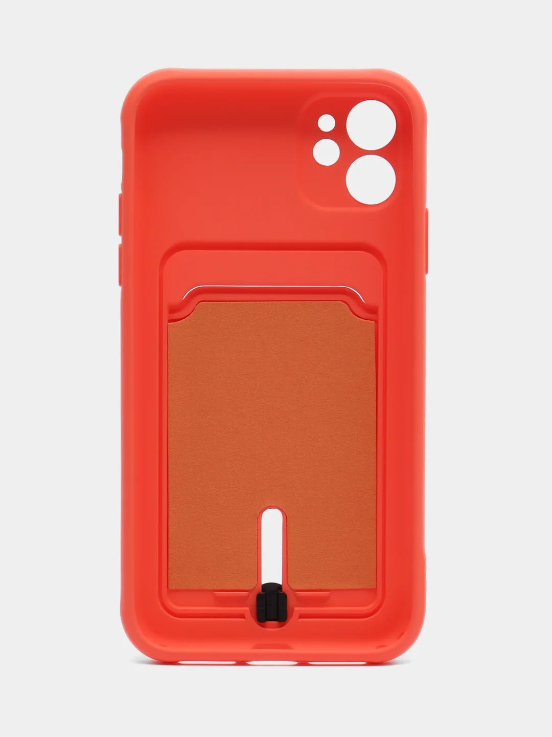 Коралловый силиконовый чехол для Apple iPhone 11 (Айфон 11), чехол на айфон 11 с карманом