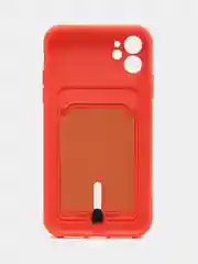 Коралловый силиконовый чехол для Apple  iPhone 11 (Айфон 11), чехол на айфон 11 с карманом