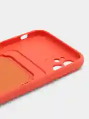 Коралловый силиконовый чехол для Apple  iPhone 11 (Айфон 11), чехол на айфон 11 с карманом