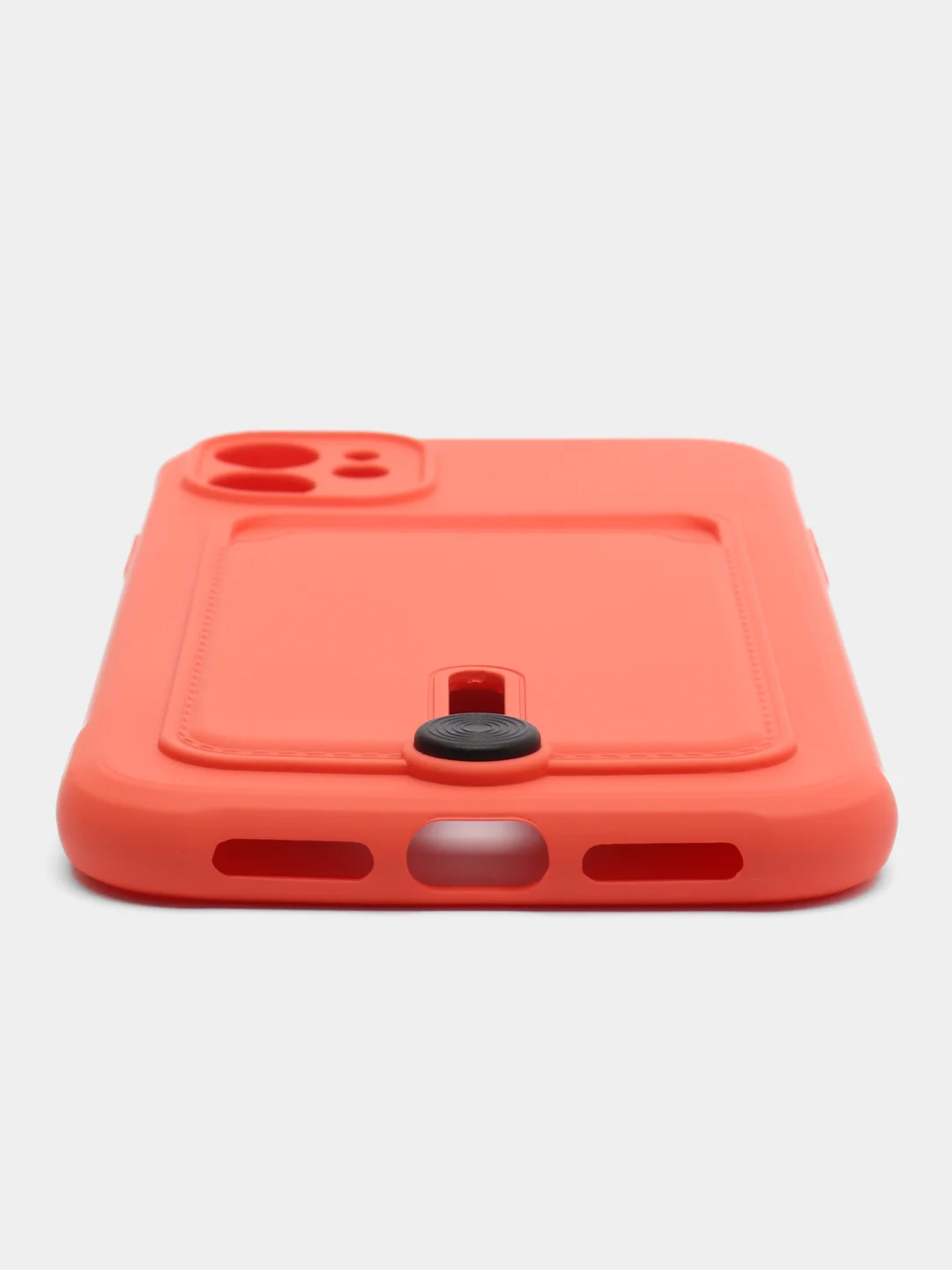 Коралловый силиконовый чехол для Apple iPhone 11 (Айфон 11), чехол на айфон 11 с карманом