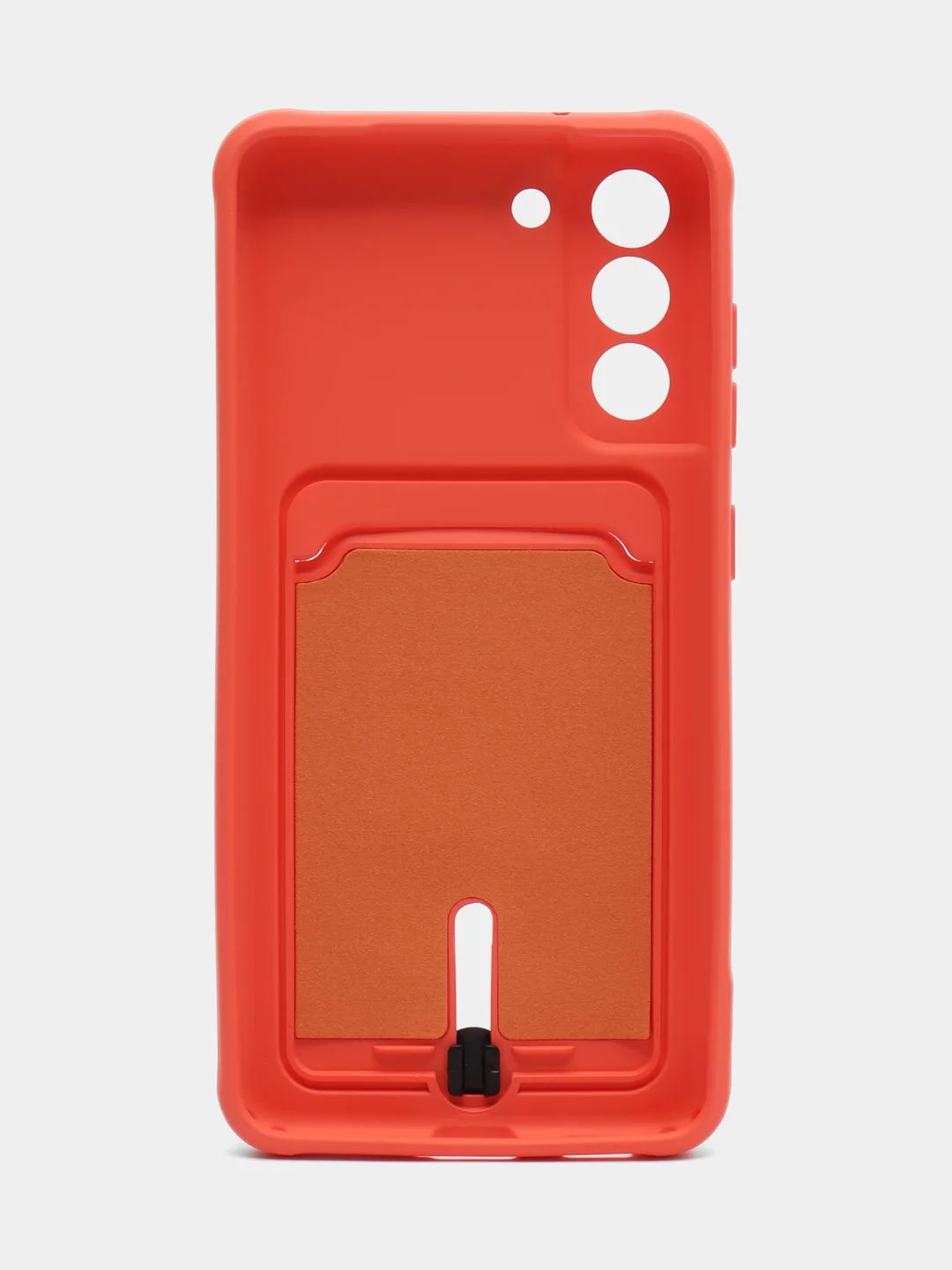 Коралловый чехол для Samsung Galaxy S21 FE, S21FE (Самсунг С21 ФЕ, С21ФЕ) силиконовый, с карманом