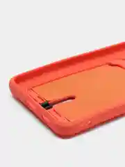 Коралловый чехол для Samsung Galaxy S21 FE, S21FE (Самсунг С21 ФЕ, С21ФЕ) силиконовый, с карманом