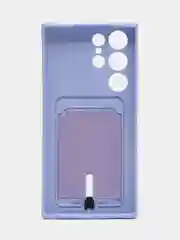 Аметистовый чехол для Samsung Galaxy S23 Ultra (Самсунг Галакси С23 Ультра), силиконовый, с карманом