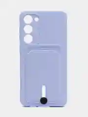 Лавандовый силиконовый чехол для Samsung Galaxy S23 Plus, S23+ (Самсунг Галакси С23 Плюс), с карманом