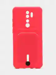 Фуксия чехол для Xiaomi Redmi Note 8 Pro (Редми Нот 8 Про) силиконовый , с карманом