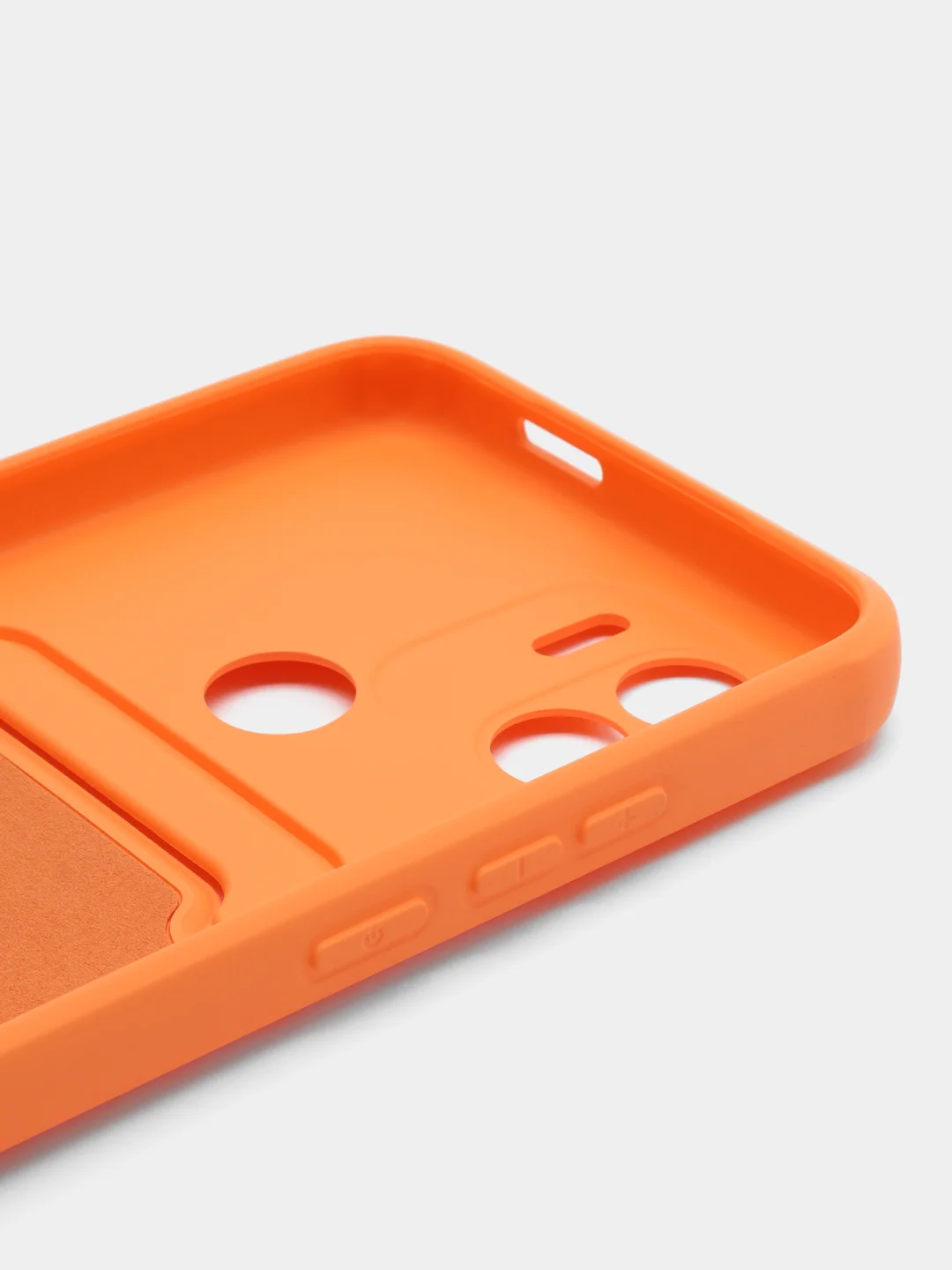 Оранжевый чехол Xiaomi Redmi A1 Plus, A2 Plus A1+ A2+ (Редми А1 Плюс А2 Плюс) силиконовый с карманом