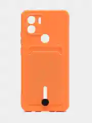 Оранжевый чехол Xiaomi Redmi A1 Plus, A2 Plus A1+ A2+ (Редми А1 Плюс А2 Плюс) силиконовый с карманом