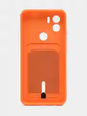 Оранжевый чехол Xiaomi Redmi A1 Plus, A2 Plus A1+ A2+ (Редми А1 Плюс А2 Плюс) силиконовый с карманом