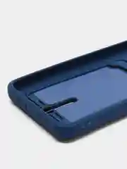 Синий силиконовый чехол для Xiaomi Redmi 10 ( Сяоми Редми 10 ) с карманом для карт