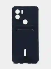 Темно-синий чехол Xiaomi Redmi A1 Plus, A2 Plus A1+ A2+ (Редми А1 Плюс А2 Плюс) силиконовый с карманом
