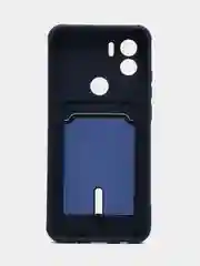 Темно-синий чехол Xiaomi Redmi A1 Plus, A2 Plus A1+ A2+ (Редми А1 Плюс А2 Плюс) силиконовый с карманом