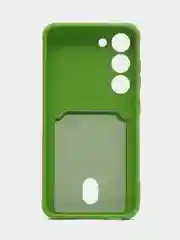 Лайм чехол силиконовый на Samsung Galaxy S23 (Самсунг Галакси С23), с карманом