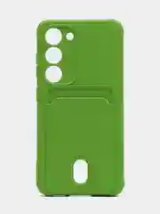 Лайм чехол силиконовый на Samsung Galaxy S23 (Самсунг Галакси С23), с карманом