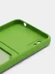 Лайм силиконовый чехол для Xiaomi Redmi 9A (Редми 9А) с карманом для карты, защита камеры