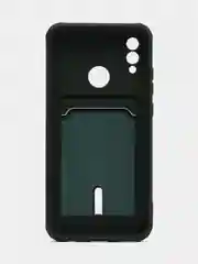 Тёмно-зелёный силиконовый чехол для Honor 10 Lite, P Smart 2019 (Хонор 10 Лайт/ П Смарт 2019) с карманом