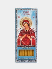 Свечи восковые для домашней молитвы, церковные, освященные, в коробочке, 12 шт, с молитвой