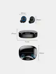 Белый беспроводные наушники TW90 с цифровым дисплеем, 2000мАч, Bluetooth с Power bank