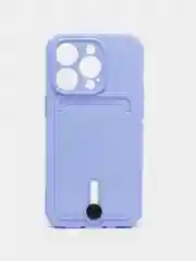 Силиконовый чехол для iPhone 14 Pro (Айфон 14 Про), с карманом для карт, чехол на айфон