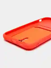 Коралловый силиконовый чехол для iPhone XR (Айфон ХР) с карманом для карт, чехол на айфон