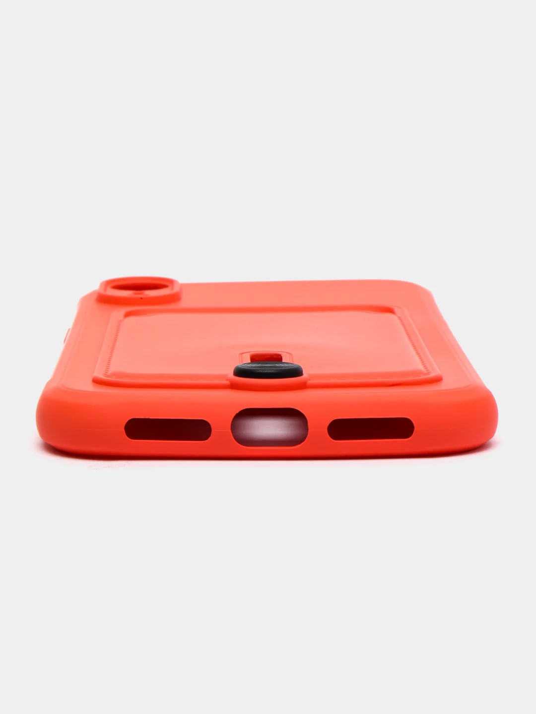 Коралловый силиконовый чехол для iPhone XR (Айфон ХР) с карманом для карт, чехол на айфон