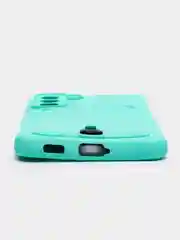 Мятный чехол для Samsung Galaxy S21 FE, S21FE (Самсунг С21 ФЕ, С21ФЕ) силиконовый, с карманом