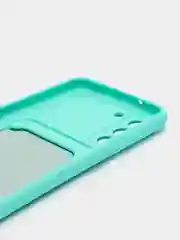 Мятный чехол для Samsung Galaxy S21 FE, S21FE (Самсунг С21 ФЕ, С21ФЕ) силиконовый, с карманом