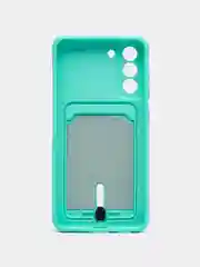 Мятный чехол для Samsung Galaxy S21 FE, S21FE (Самсунг С21 ФЕ, С21ФЕ) силиконовый, с карманом