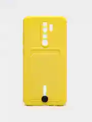 Желтый чехол для Xiaomi Redmi Note 8 Pro (Редми Нот 8 Про) силиконовый , с карманом
