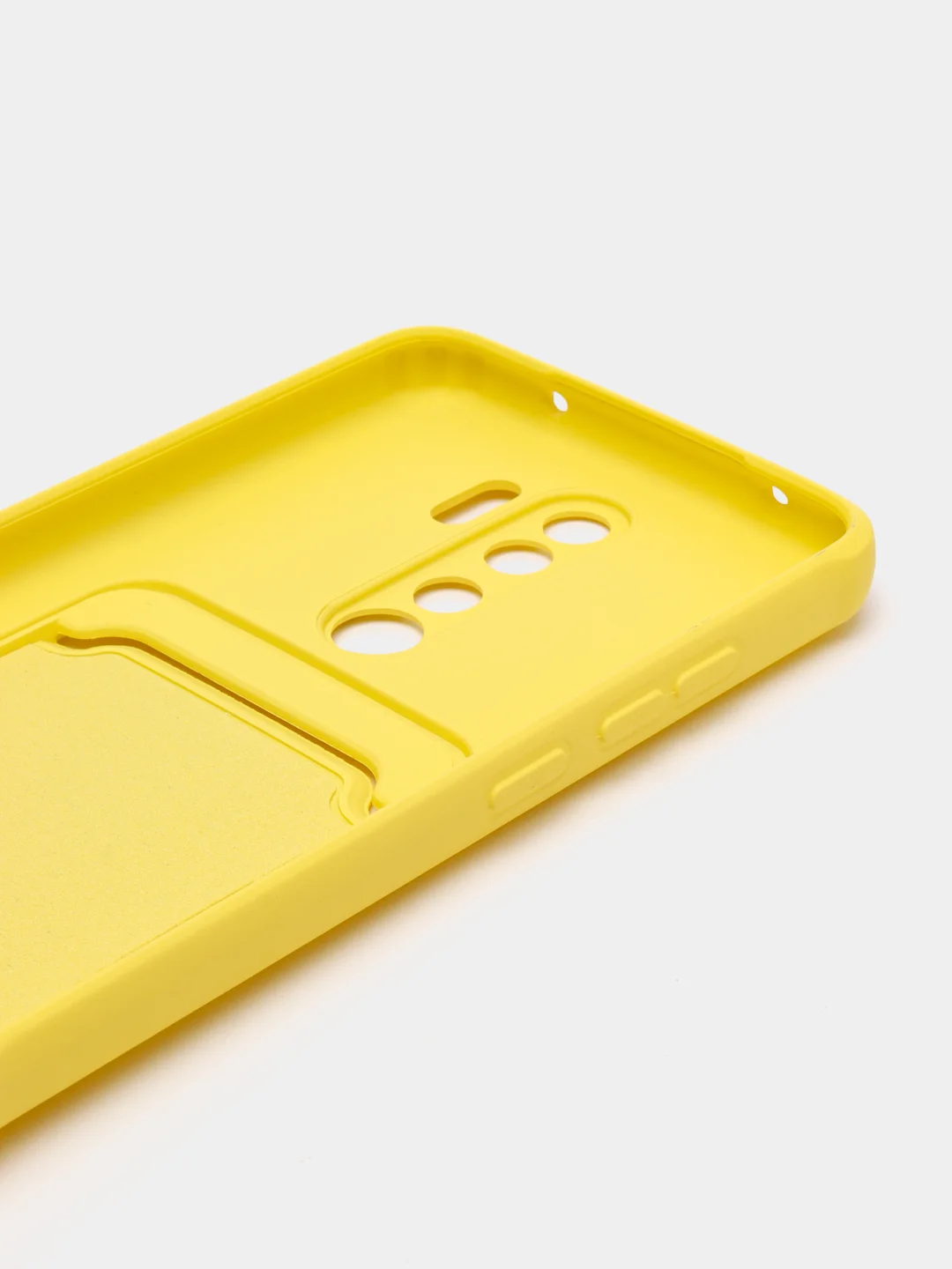Желтый чехол для Xiaomi Redmi Note 8 Pro (Редми Нот 8 Про) силиконовый , с карманом