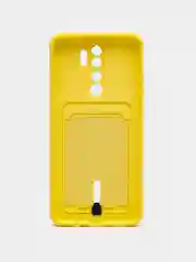 Желтый чехол для Xiaomi Redmi Note 8 Pro (Редми Нот 8 Про) силиконовый , с карманом