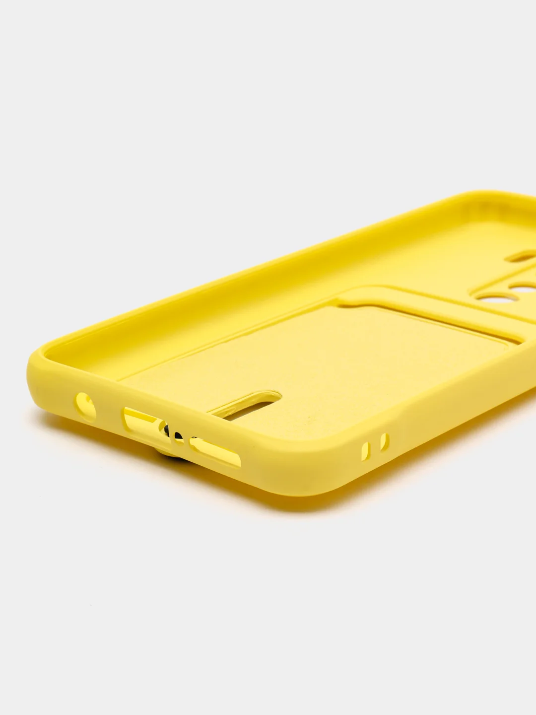 Желтый чехол для Xiaomi Redmi Note 8 Pro (Редми Нот 8 Про) силиконовый , с карманом