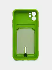 Лайм силиконовый чехол для Apple  iPhone 11 (Айфон 11), чехол на айфон 11 с карманом