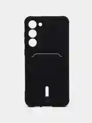 Черный силиконовый чехол для Samsung Galaxy S23 Plus, S23+ (Самсунг Галакси С23 Плюс), с карманом