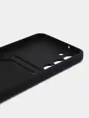 Черный силиконовый чехол для Samsung Galaxy S23 Plus, S23+ (Самсунг Галакси С23 Плюс), с карманом