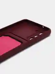 Тёмно-бордовый чехол для Samsung Galaxy S21 FE, S21FE (Самсунг С21 ФЕ, С21ФЕ) силиконовый, с карманом