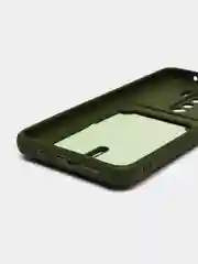Тёмно-зелёный чехол для Samsung Galaxy S23 Ultra (Самсунг Галакси С23 Ультра), силиконовый, с карманом