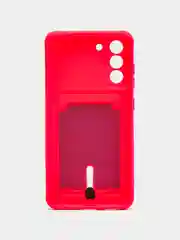 Фуксия чехол для Samsung Galaxy S21 FE, S21FE (Самсунг С21 ФЕ, С21ФЕ) силиконовый, с карманом