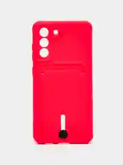 Фуксия чехол для Samsung Galaxy S21 FE, S21FE (Самсунг С21 ФЕ, С21ФЕ) силиконовый, с карманом
