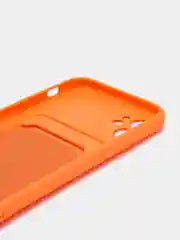 Оранжевый силиконовый чехол для Apple  iPhone 11 (Айфон 11), чехол на айфон 11 с карманом