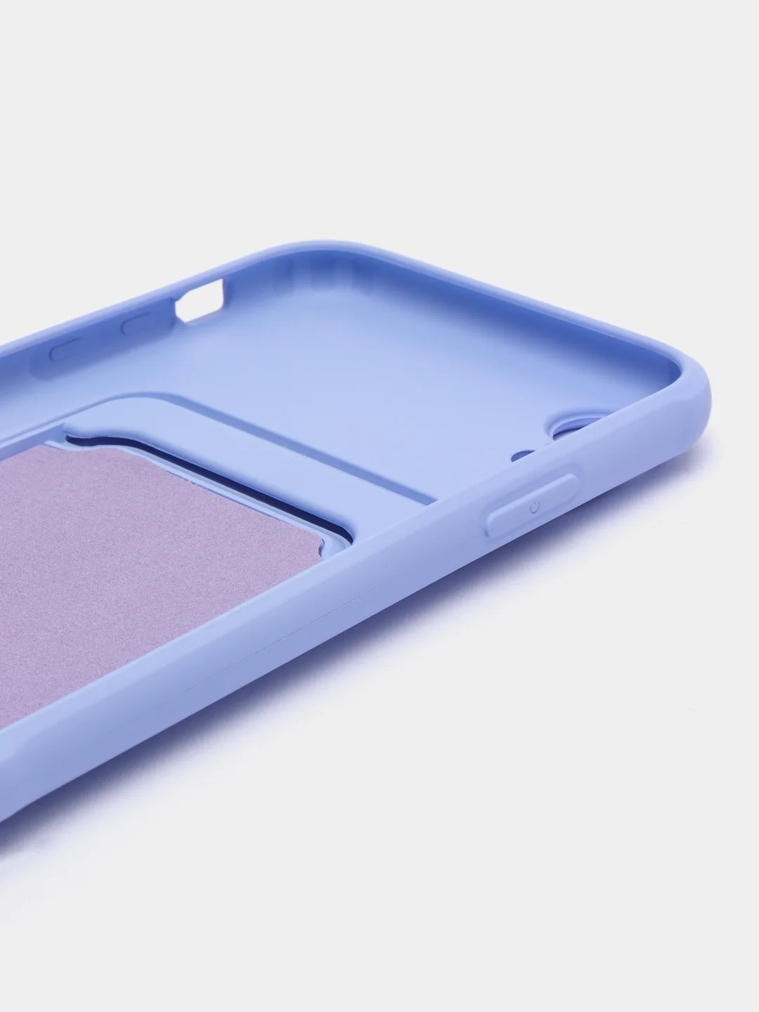 Аметистовый силиконовый чехол для iPhone XR (Айфон ХР) с карманом для карт, чехол на айфон