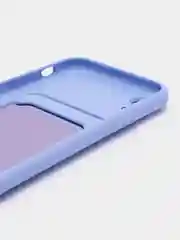 Аметистовый силиконовый чехол для iPhone XR (Айфон ХР) с карманом для карт, чехол на айфон