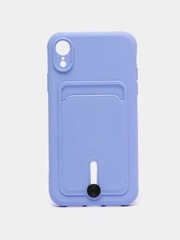 Силиконовый чехол для iPhone XR (Айфон ХР) с карманом для карт, чехол на айфон