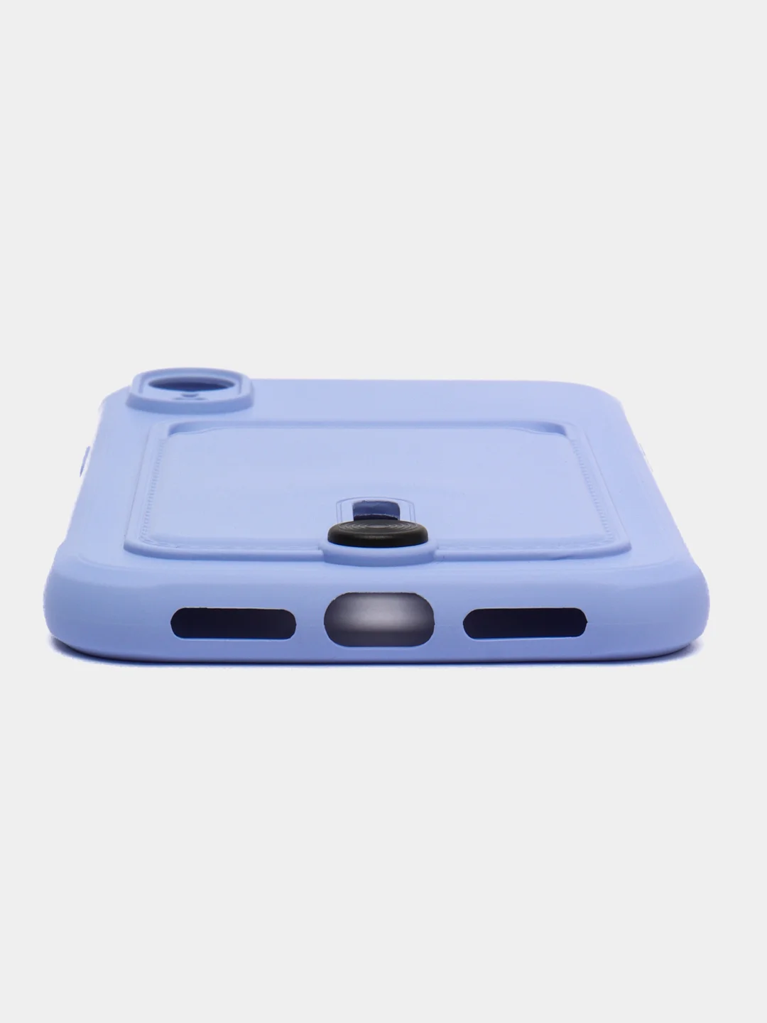 Аметистовый силиконовый чехол для iPhone XR (Айфон ХР) с карманом для карт, чехол на айфон