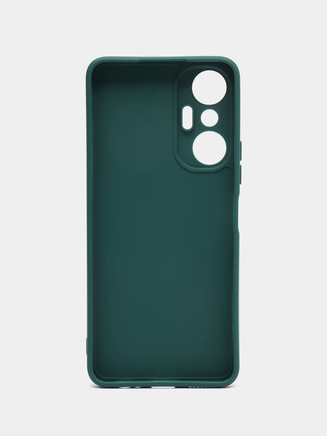 Тёмно-зелёный чехол для Infinix Hot 20s (Инфиникс Хот 20с) силиконовый, с защитой камеры