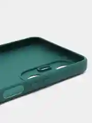 Тёмно-зелёный чехол для Infinix Hot 20s (Инфиникс Хот 20с) силиконовый, с защитой камеры