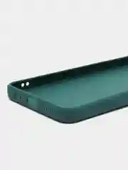 Тёмно-зелёный чехол для Infinix Hot 20s (Инфиникс Хот 20с) силиконовый, с защитой камеры