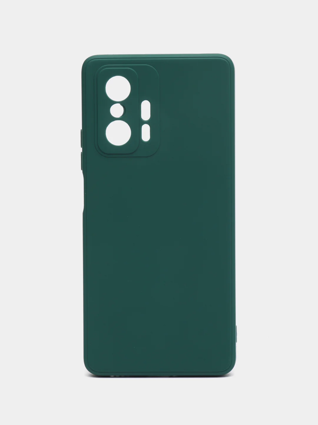 Тёмно-зелёный чехол для Xiaomi Mi 11T и 11T Pro (Сяоми Ми 11Т, 11Т Про), матовый, силиконовый