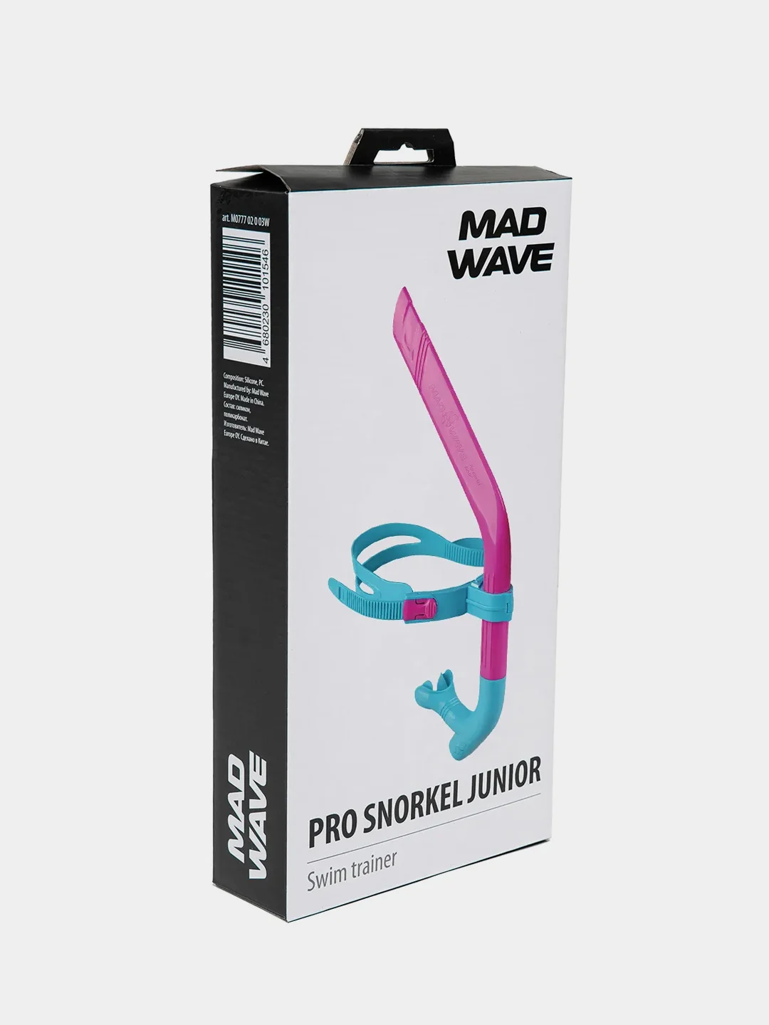 Розовый трубка для плавания (Сноркелинг) Pro Snorkel Junior Mad Wave