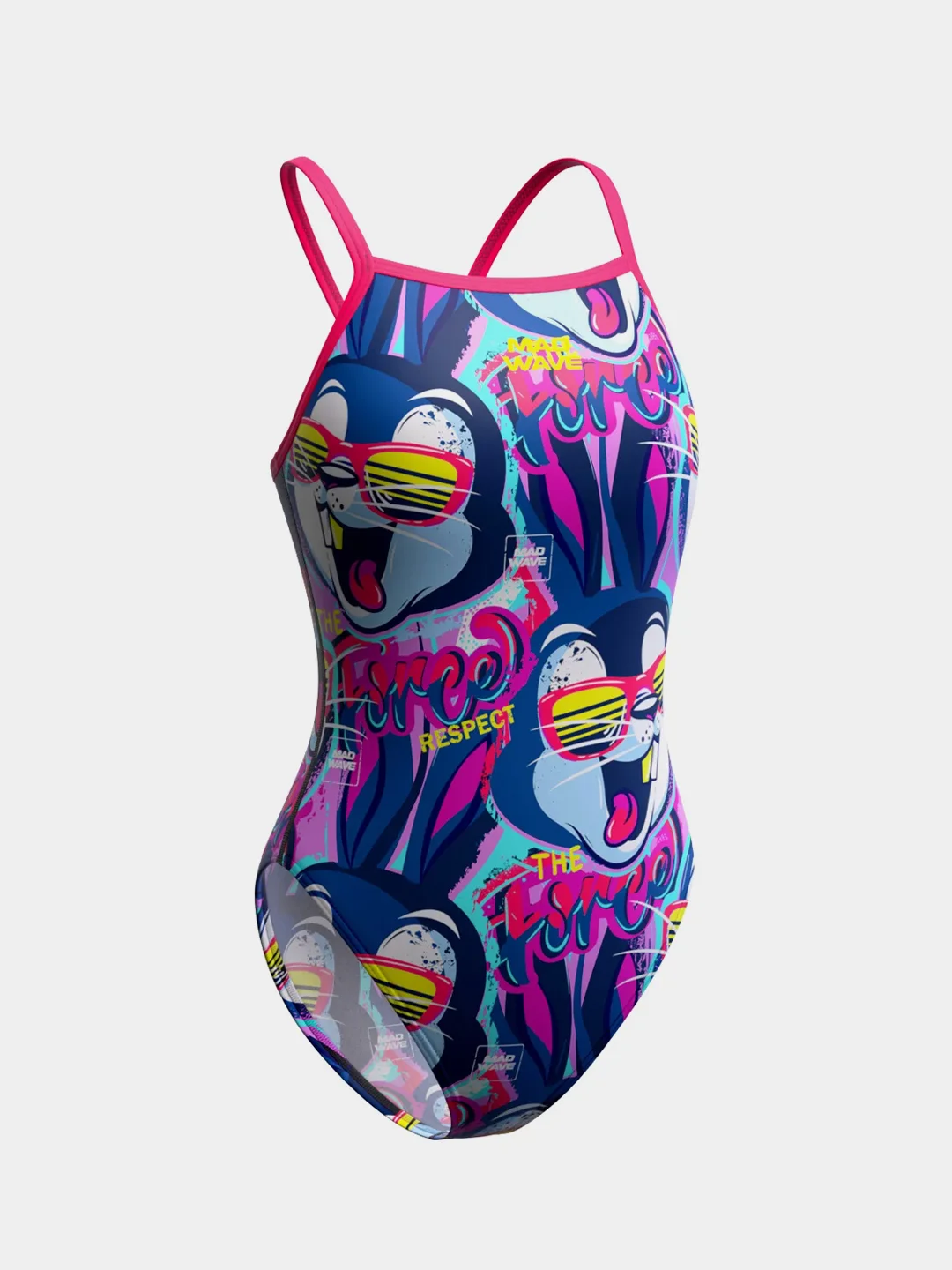 Розовый юниорский купальник спортивный Nera Jr Mad Wave