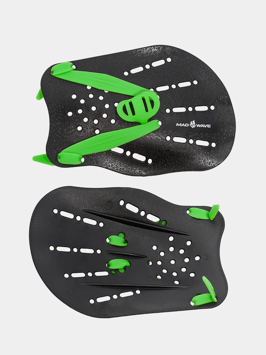 Черный лопатки для плавания Mad Wave Paddles